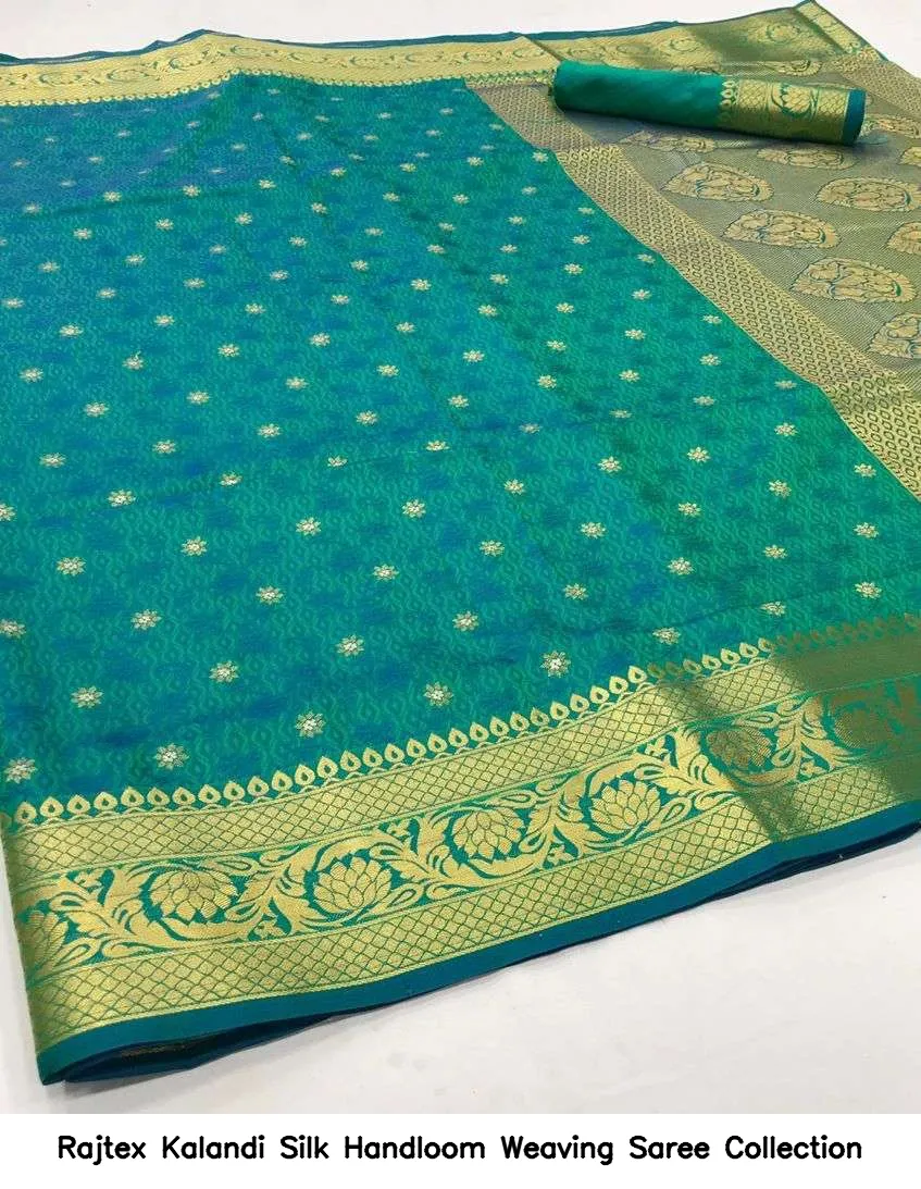 Rajtex Kalandi Silk Handloom Weaving Saree Collection — Wholesale Sarees, rajtex wholesale from Surat — view 3