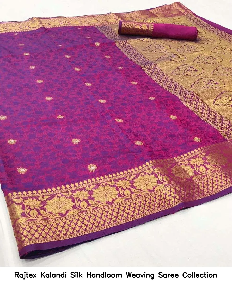 Rajtex Kalandi Silk Handloom Weaving Saree Collection — Wholesale Sarees, rajtex wholesale from Surat — view 6