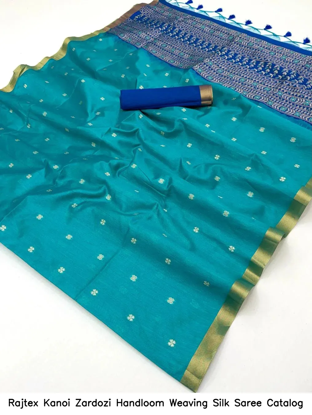 Rajtex Kanoi Zardozi Handloom Weaving Silk Saree Catalog — Wholesale Sarees, MPA wholesale from Surat — view 3
