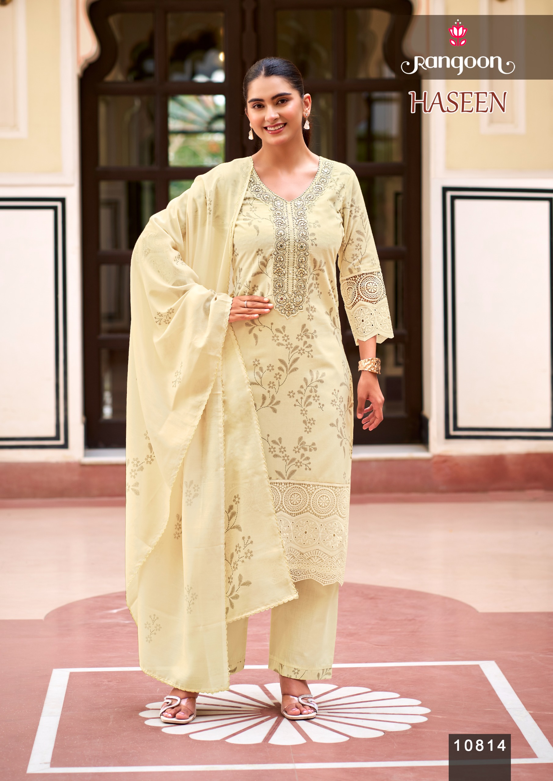 Rangoon Haseen Cotton Digital Printed Kurti Set Catalog — Wholesale Readymade Suit, Rangoon wholesale from Surat — view 5