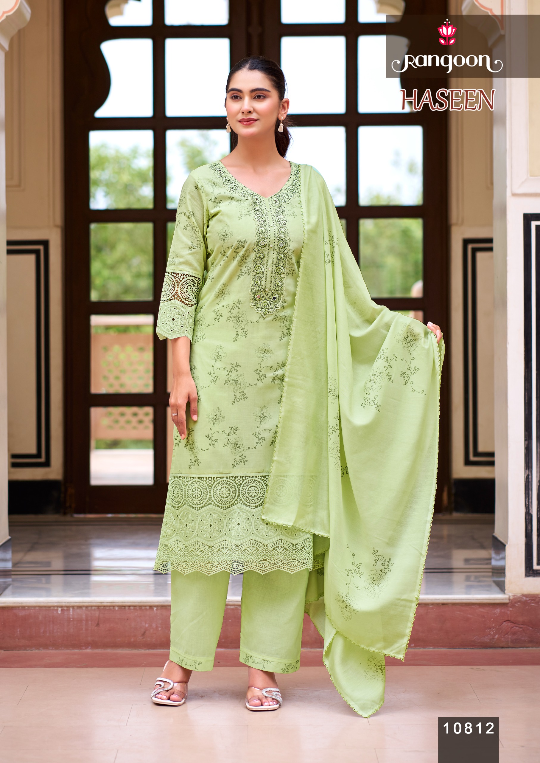 Rangoon Haseen Cotton Digital Printed Kurti Set Catalog — Wholesale Readymade Suit, Rangoon wholesale from Surat — view 3