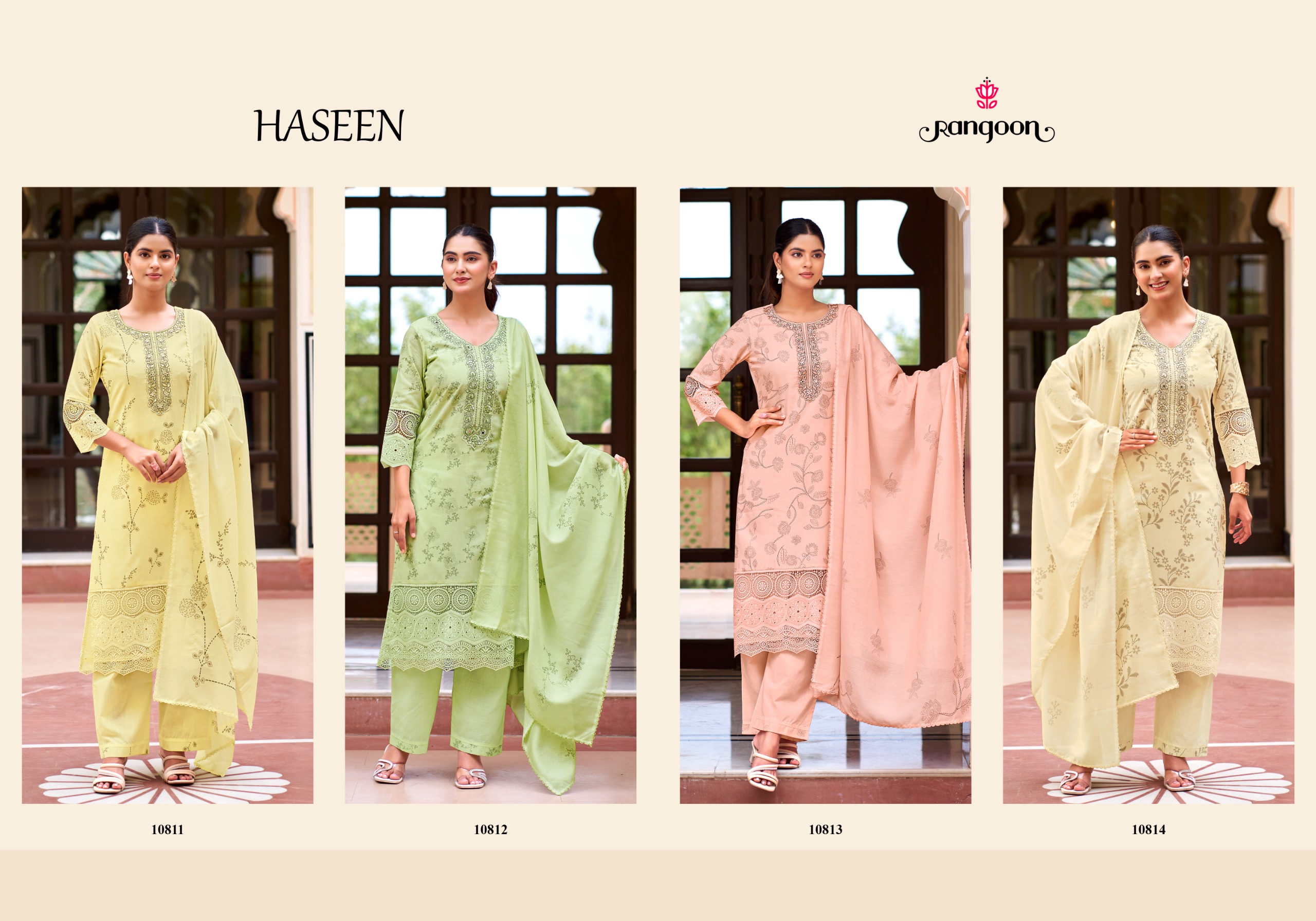 Rangoon Haseen Cotton Digital Printed Kurti Set Catalog — Wholesale Readymade Suit, Rangoon wholesale from Surat — view 2