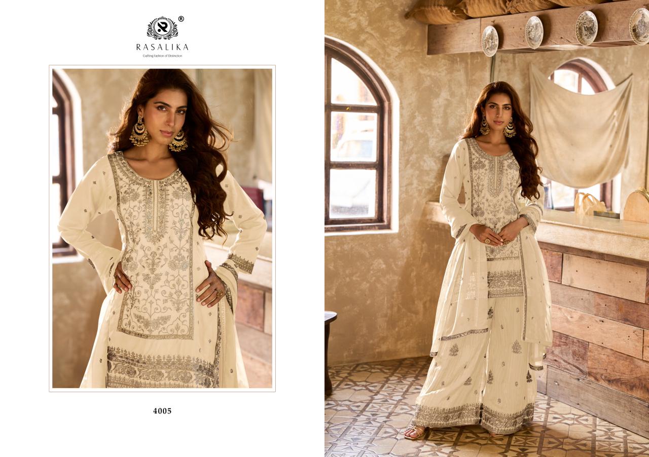 Rasalika Muskaan Viscose Organza Embroidered Salwar Suit — Wholesale Designer Salwar Suits, MPA wholesale from Surat — view 2