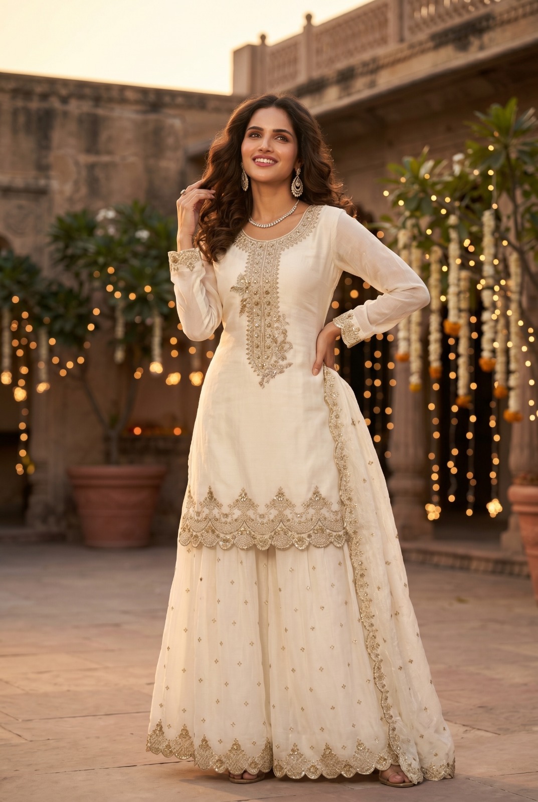 Roohaa Vol 18 Tora Silk Embroidered Salwar Suit — Wholesale Sharara Suits, MPA wholesale from Surat — view 5