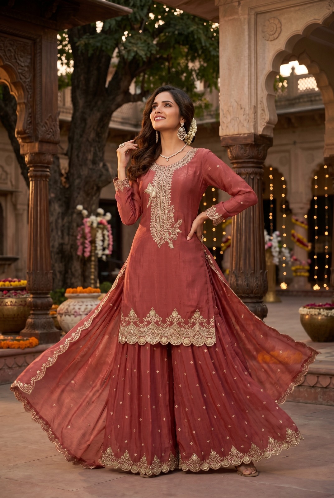 Roohaa Vol 18 Tora Silk Embroidered Salwar Suit — Wholesale Sharara Suits, MPA wholesale from Surat — view 10