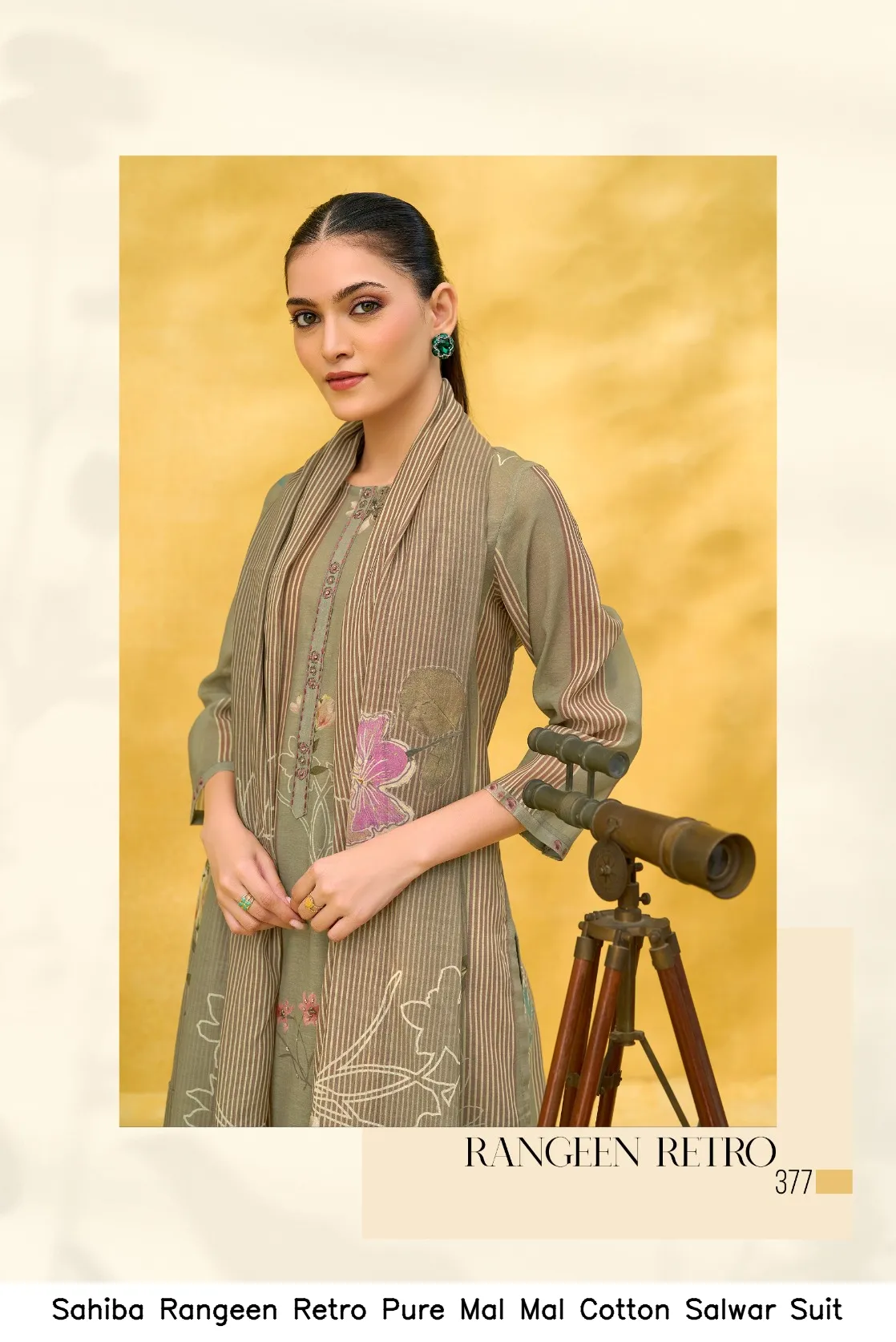 Sahiba Rangeen Retro Pure Mal Mal Cotton Salwar Suit — Wholesale Salwar Suits, Sahiba wholesale from Surat — Photo 12