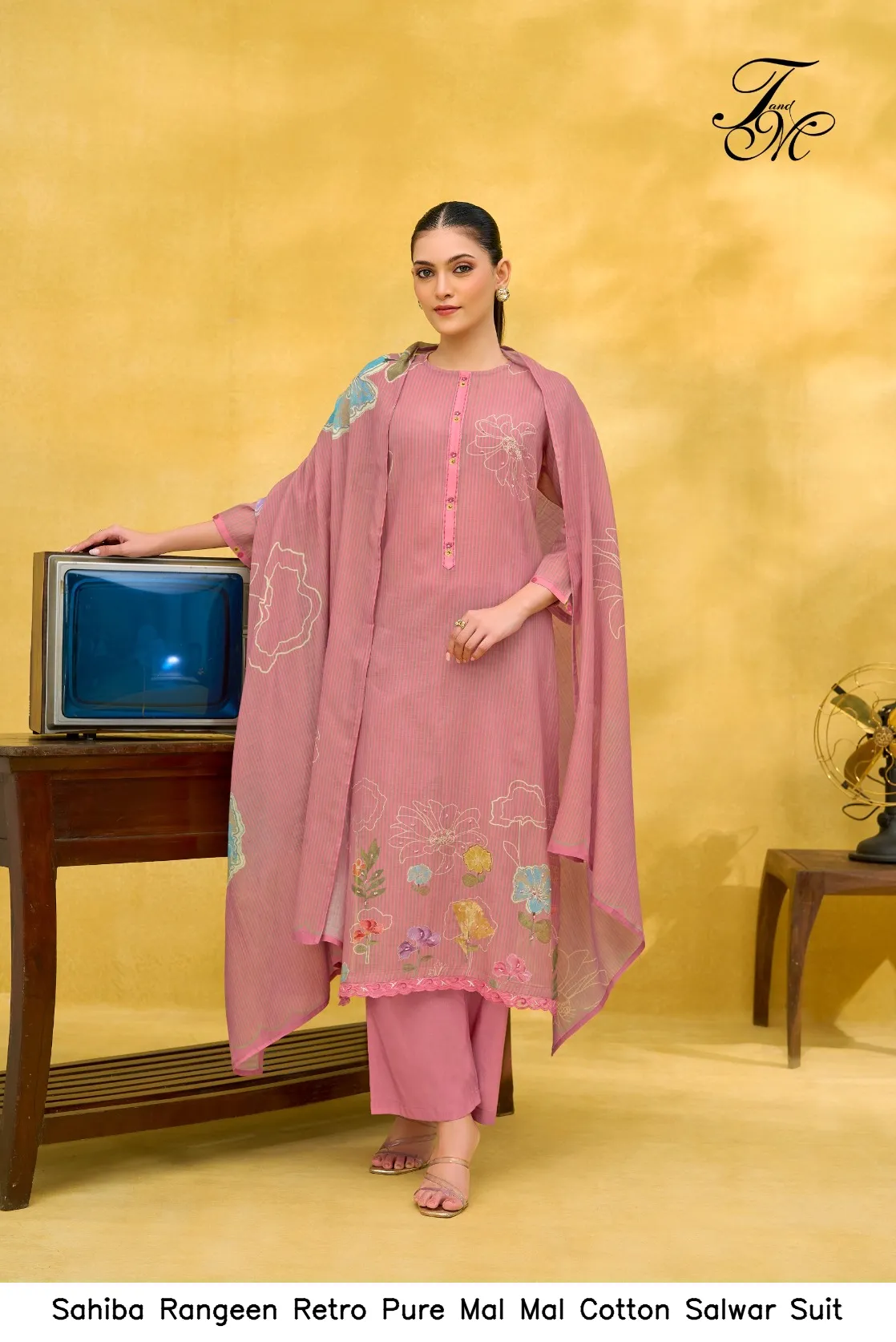 Sahiba Rangeen Retro Pure Mal Mal Cotton Salwar Suit — Wholesale Salwar Suits, Sahiba wholesale from Surat — Photo 14