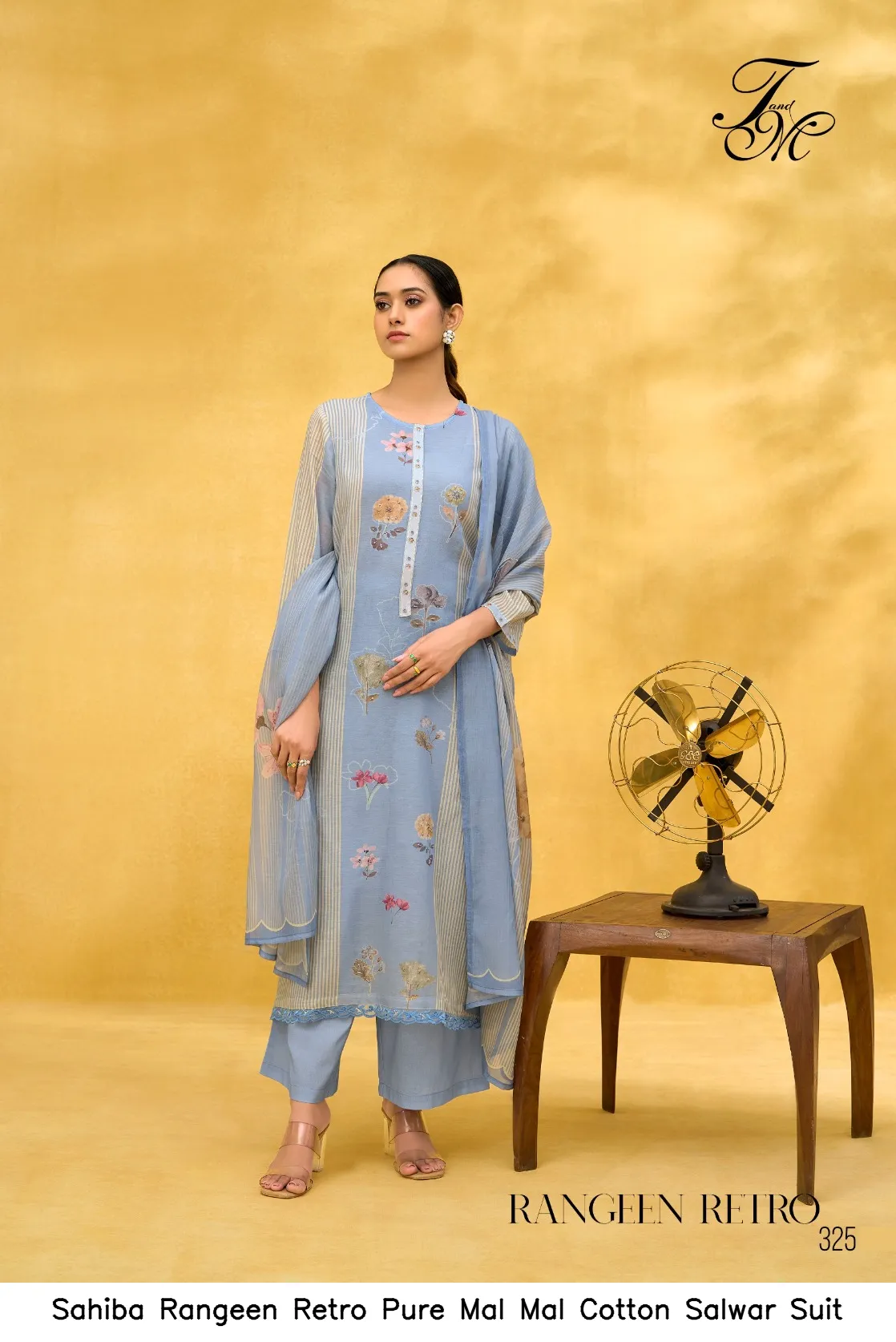 Sahiba Rangeen Retro Pure Mal Mal Cotton Salwar Suit — Wholesale Salwar Suits, Sahiba wholesale from Surat — Photo 4