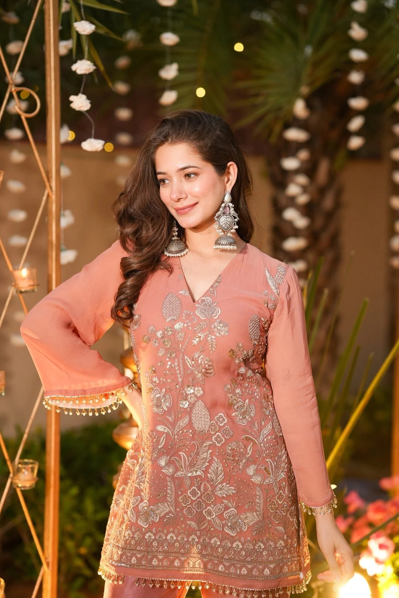Sattanishka 01 Crunchy Silk Embroidered Kurti Set Wholesale - Image 2