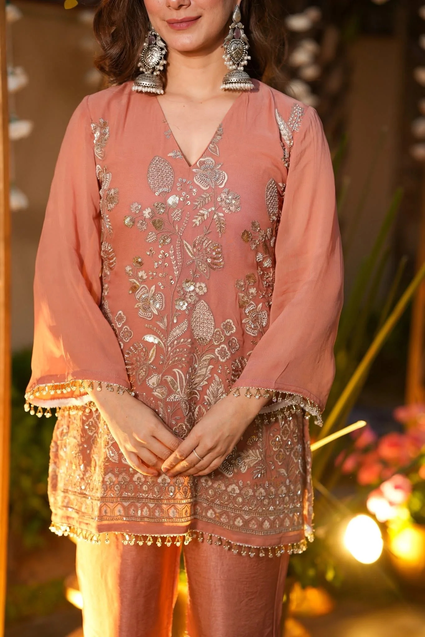 Sattanishka 01 Crunchy Silk Embroidered Kurti Set Wholesale - Image 4