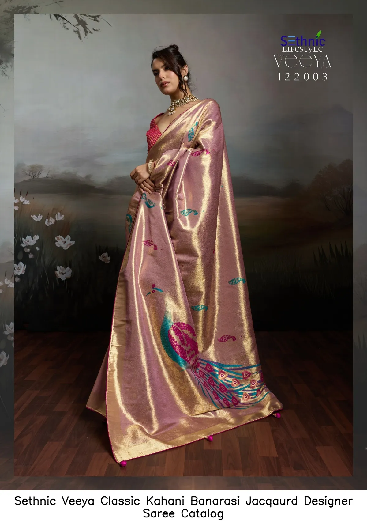 Sethnic Veeya Classic Kahani Banarasi Jacqaurd Designer Saree Catalog — Wholesale Sarees, MPA wholesale from Surat — Photo 3
