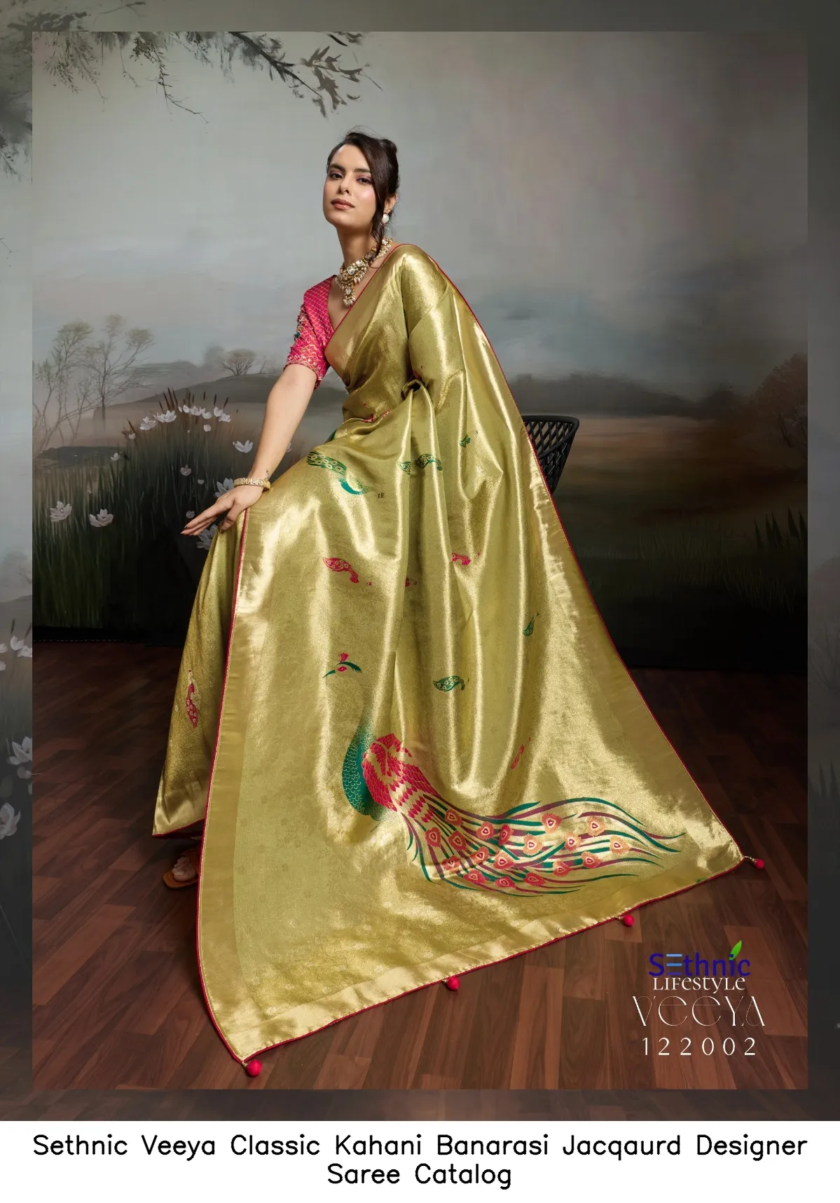 Sethnic Veeya Classic Kahani Banarasi Jacqaurd Designer Saree Catalog — Wholesale Sarees, MPA wholesale from Surat — Photo 4