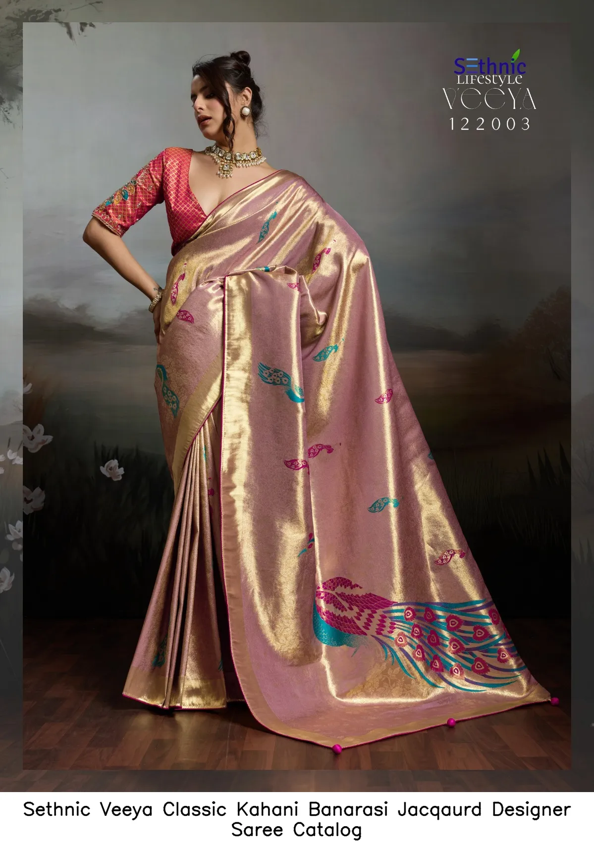 Sethnic Veeya Classic Kahani Banarasi Jacqaurd Designer Saree Catalog — Wholesale Sarees, MPA wholesale from Surat — Photo 5