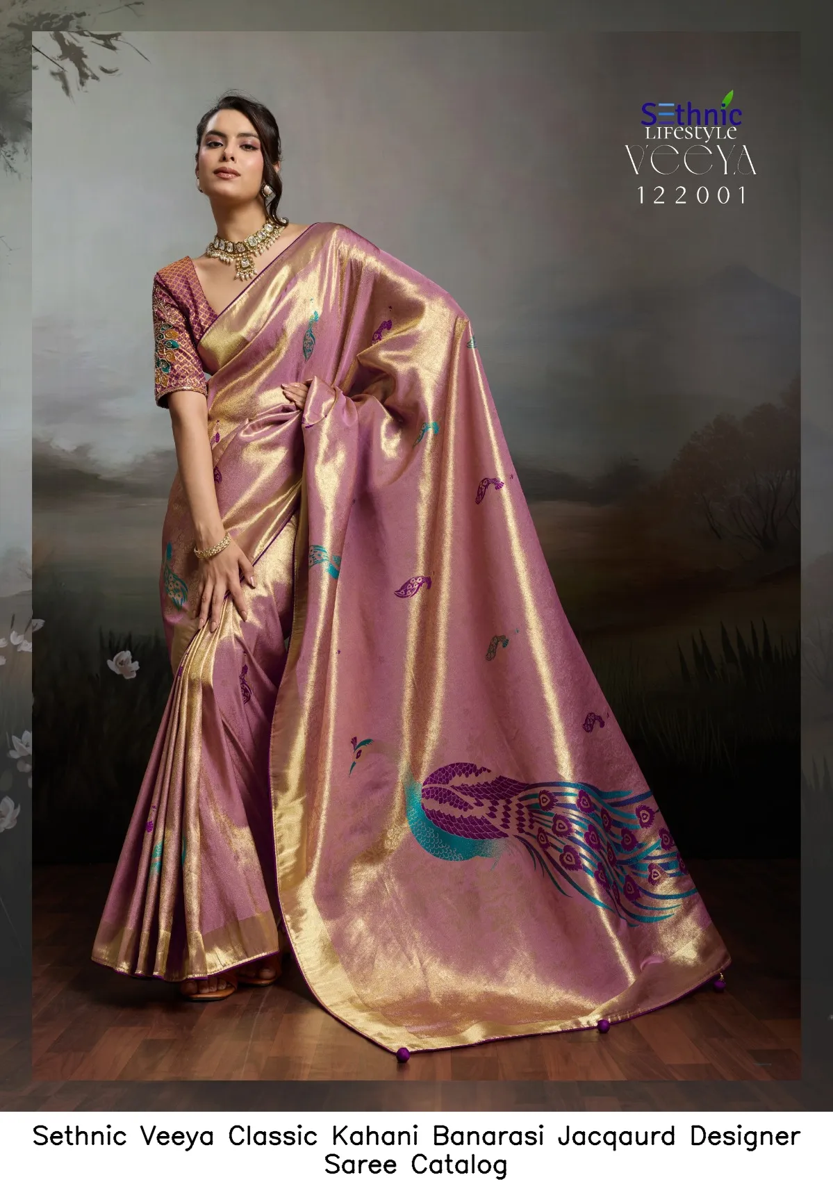 Sethnic Veeya Classic Kahani Banarasi Jacqaurd Designer Saree Catalog — Wholesale Sarees, MPA wholesale from Surat — Photo 7