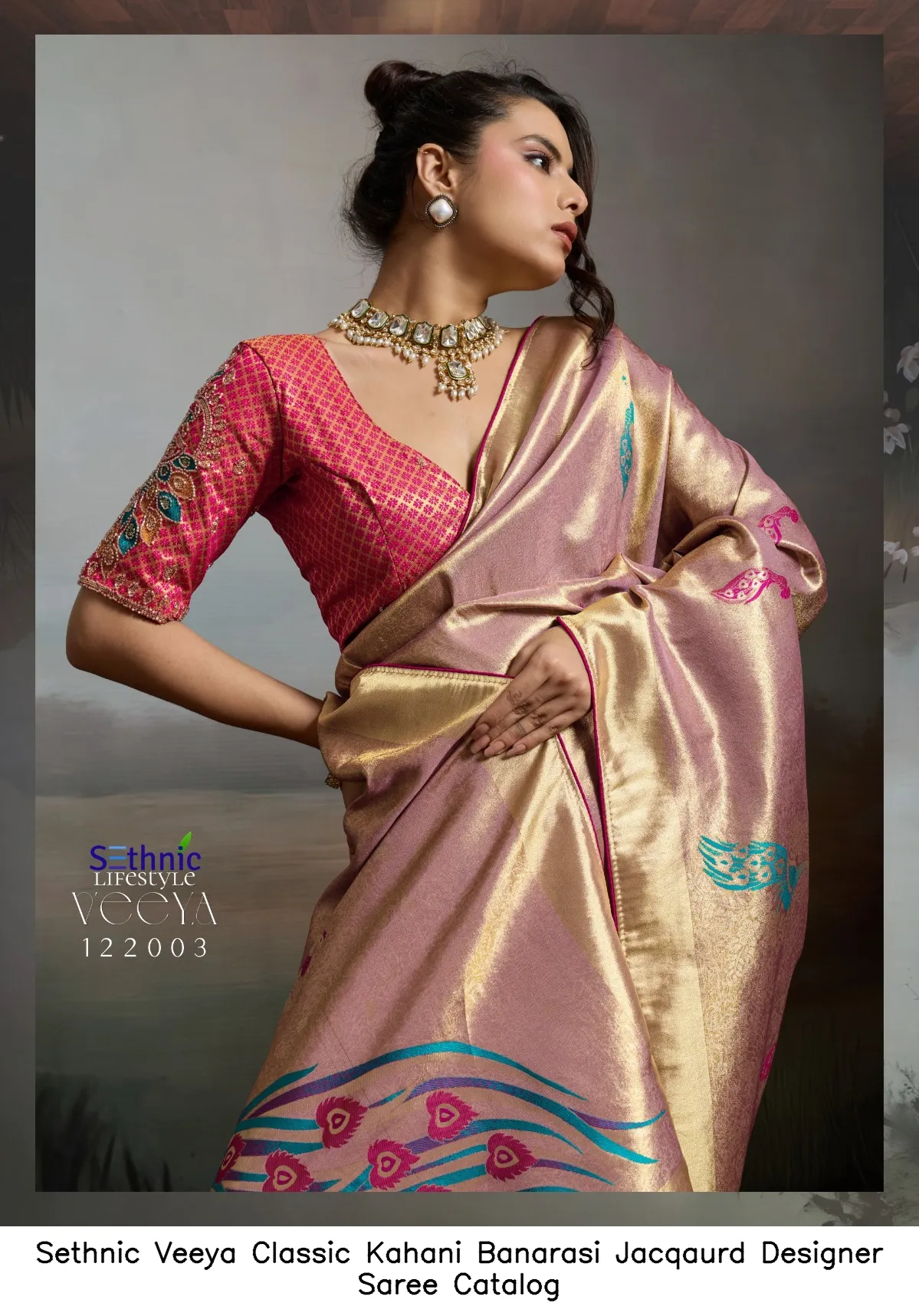 Sethnic Veeya Classic Kahani Banarasi Jacqaurd Designer Saree Catalog — Wholesale Sarees, MPA wholesale from Surat — Photo 8