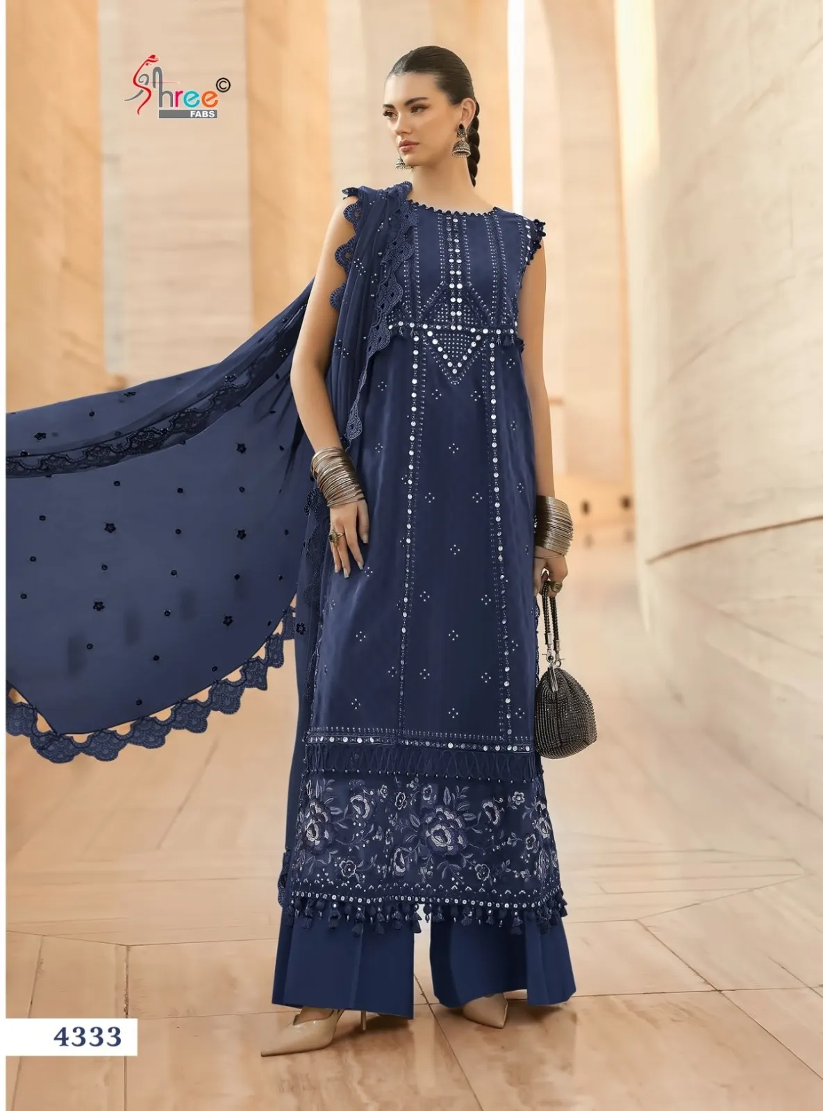 Shree Maria B Luxury Lawn Collection Vol 5 Cotton Dupatta Suit