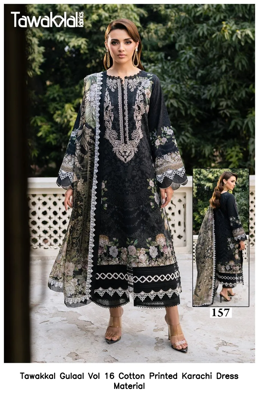 Tawakkal Gulaal Vol 16 Cotton Printed Karachi Dress Material — Wholesale Readymade Pakistani Suits, Tawakkal wholesale from Surat — Photo 10
