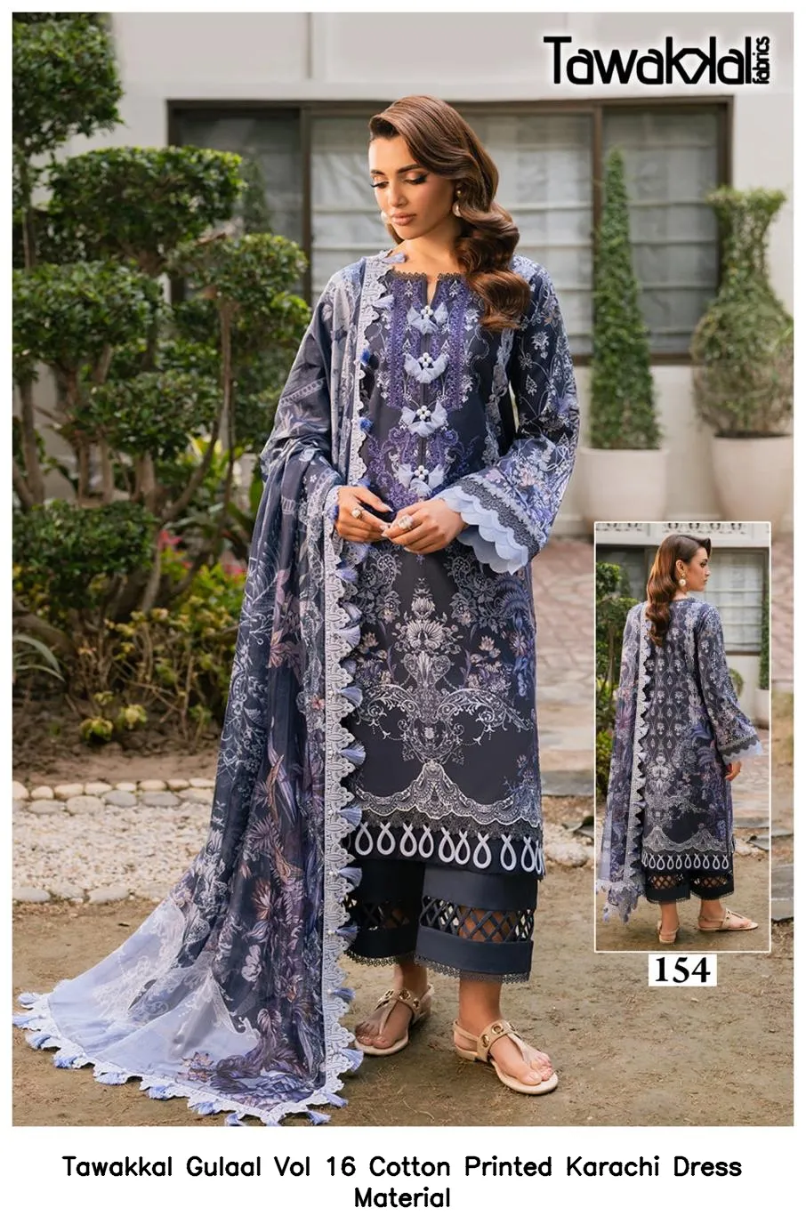 Tawakkal Gulaal Vol 16 Cotton Printed Karachi Dress Material — Wholesale Readymade Pakistani Suits, Tawakkal wholesale from Surat — Photo 2