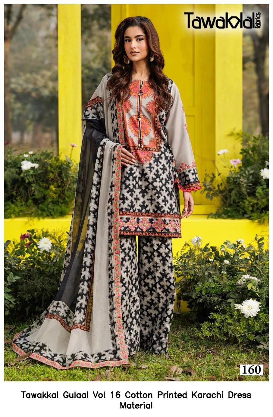 Tawakkal Gulaal Vol 16 Cotton Printed Karachi Dress Material — Wholesale Readymade Pakistani Suits, Tawakkal wholesale from Surat — Photo 8