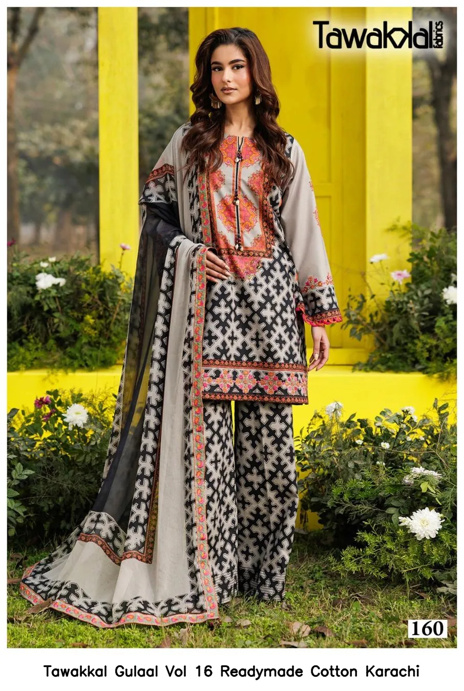 Tawakkal Gulaal Vol 16 Readymade Cotton Karachi — Wholesale Readymade Pakistani Suits, Tawakkal wholesale from Surat — view 2