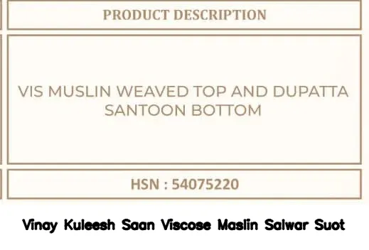 Vinay Kuleesh Saan Viscose Maslin Salwar Suot — Wholesale Salwar Suits, Vinay wholesale from Surat — view 3