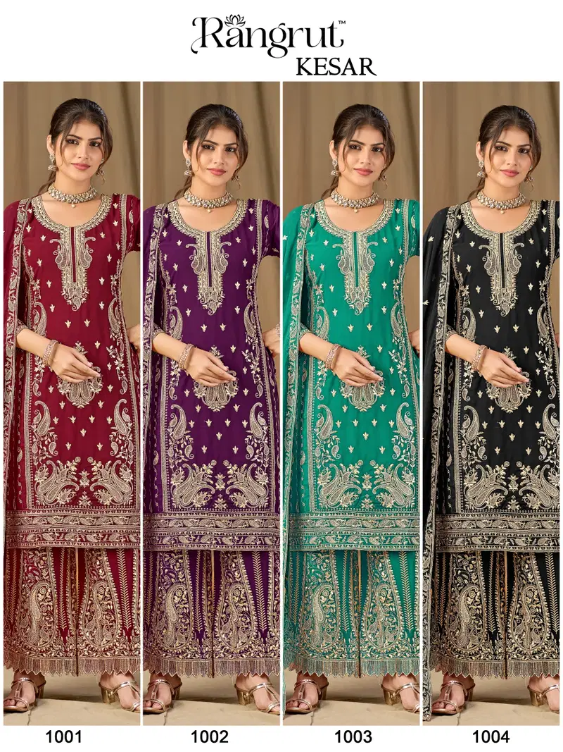 Rangrut Kesar Georgette Embroidered Salwar Kameez Catalog — Wholesale Readymade Suit, Vardan Ethnic wholesale from Surat — view 2