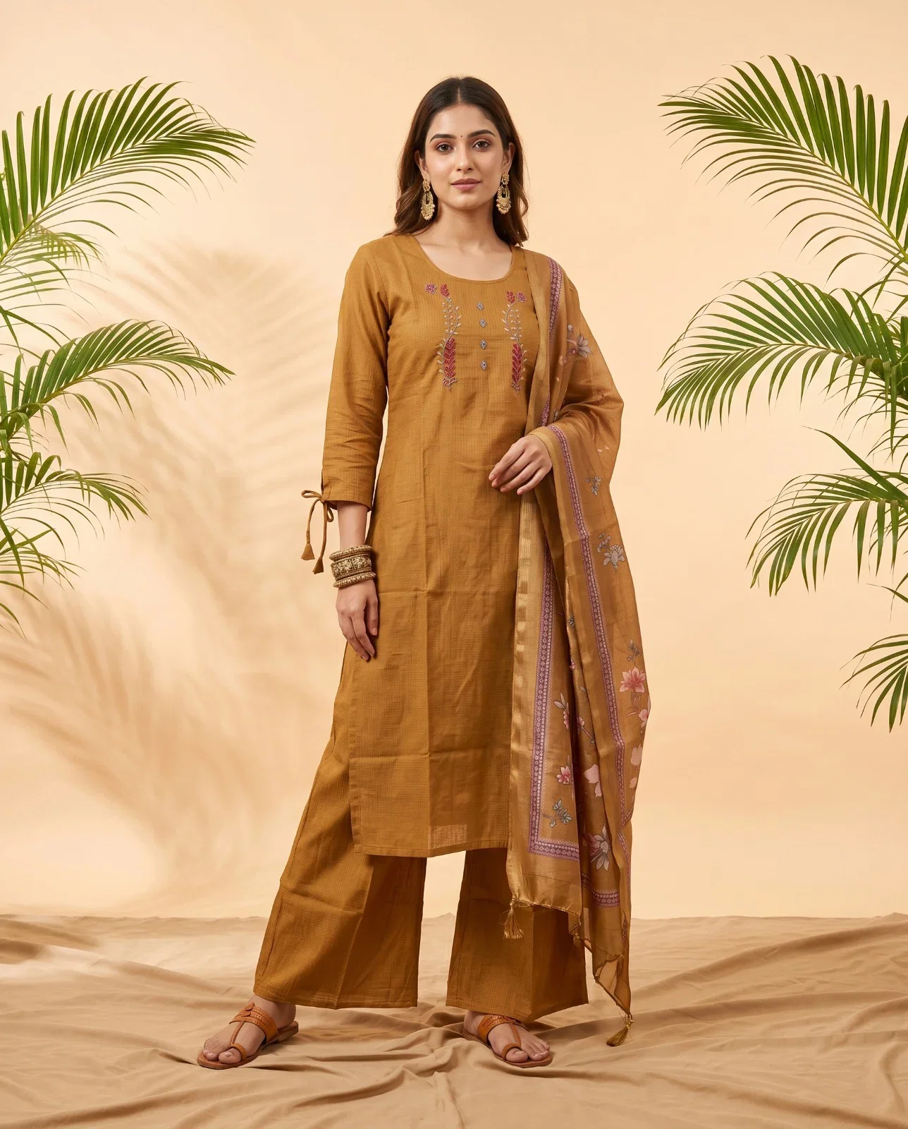 Naisha K 1022 Berlin Handworked Kurti With Bottom Dupatta Set — Wholesale Readymade Suit, Naisha wholesale from Surat — Photo 9
