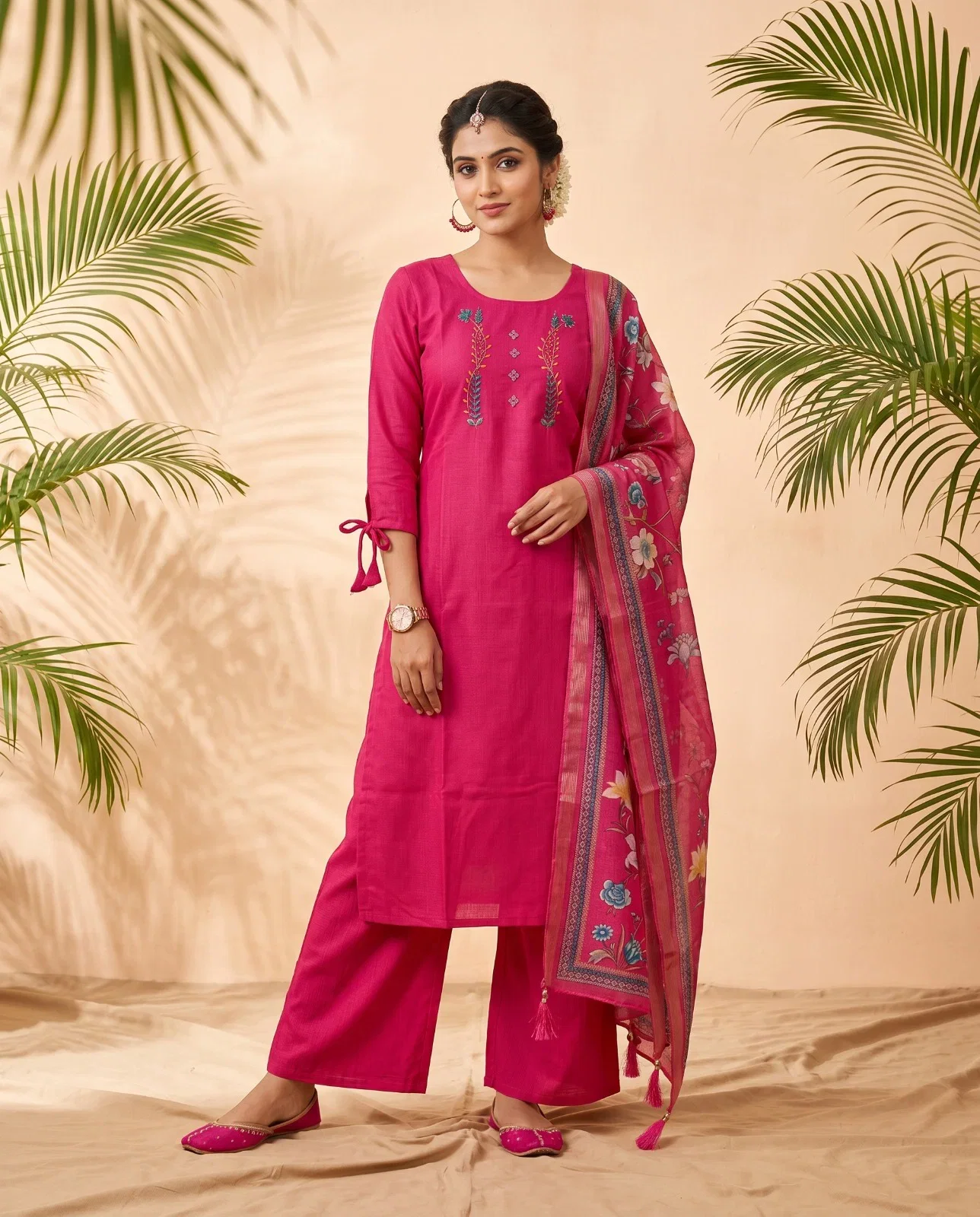 Naisha K 1022 Berlin Handworked Kurti With Bottom Dupatta Set — Wholesale Readymade Suit, Naisha wholesale from Surat — Photo 7