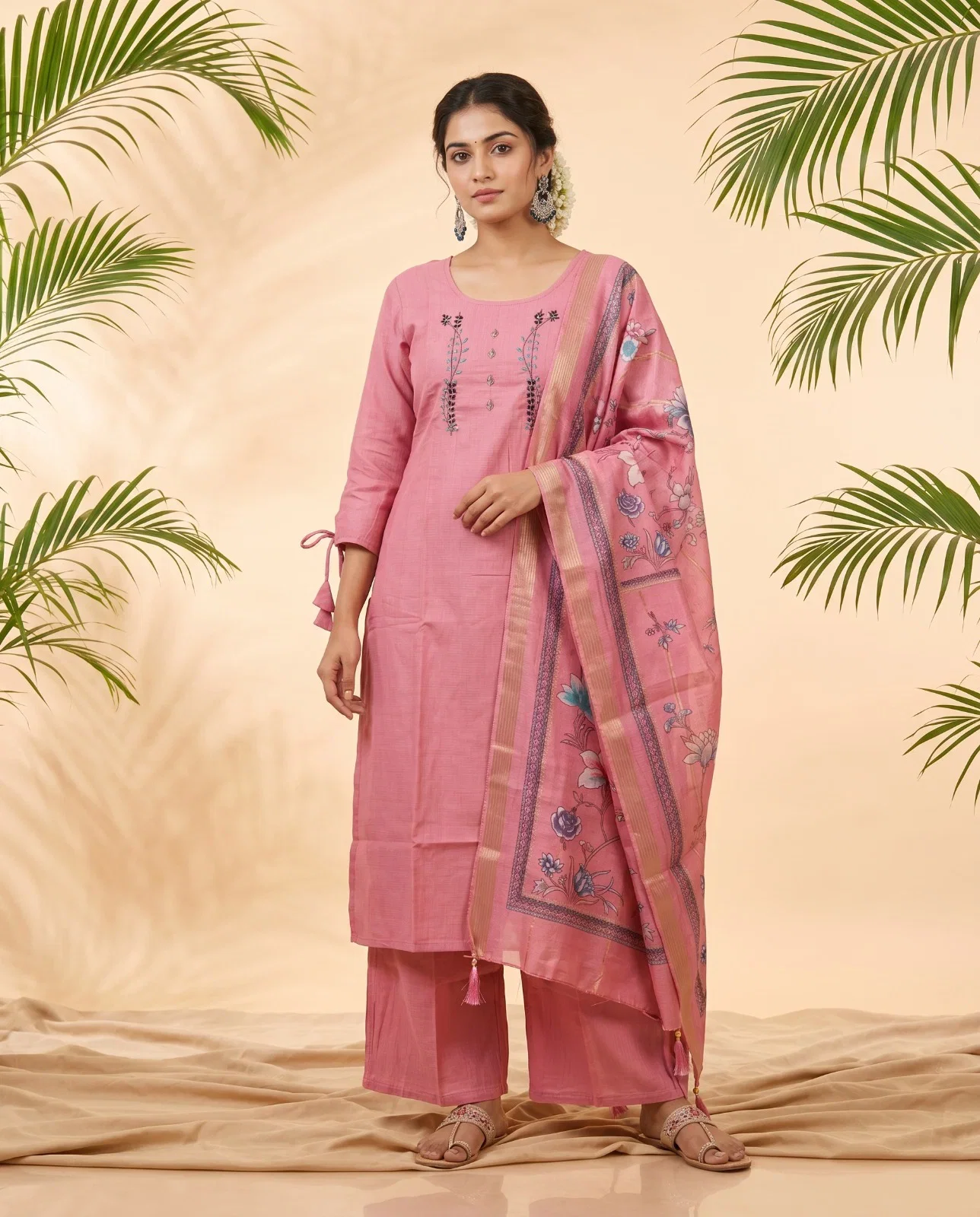 Naisha K 1022 Berlin Handworked Kurti With Bottom Dupatta Set — Wholesale Readymade Suit, Naisha wholesale from Surat — Photo 4