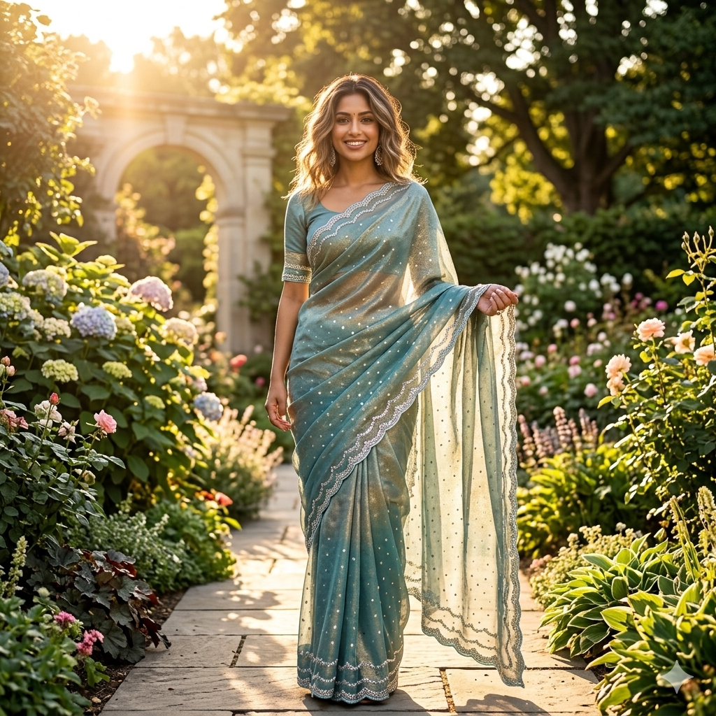 Kc 990 Fancy Silk With Sequence Worked Designer Saree Catalog