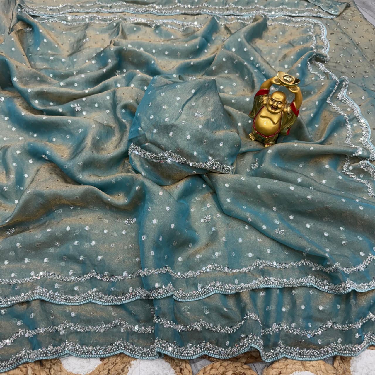 Kc 990 Fancy Silk With Sequence Worked Designer Saree Catalog — Wholesale Sarees, Vardan Ethnic wholesale from Surat — view 3