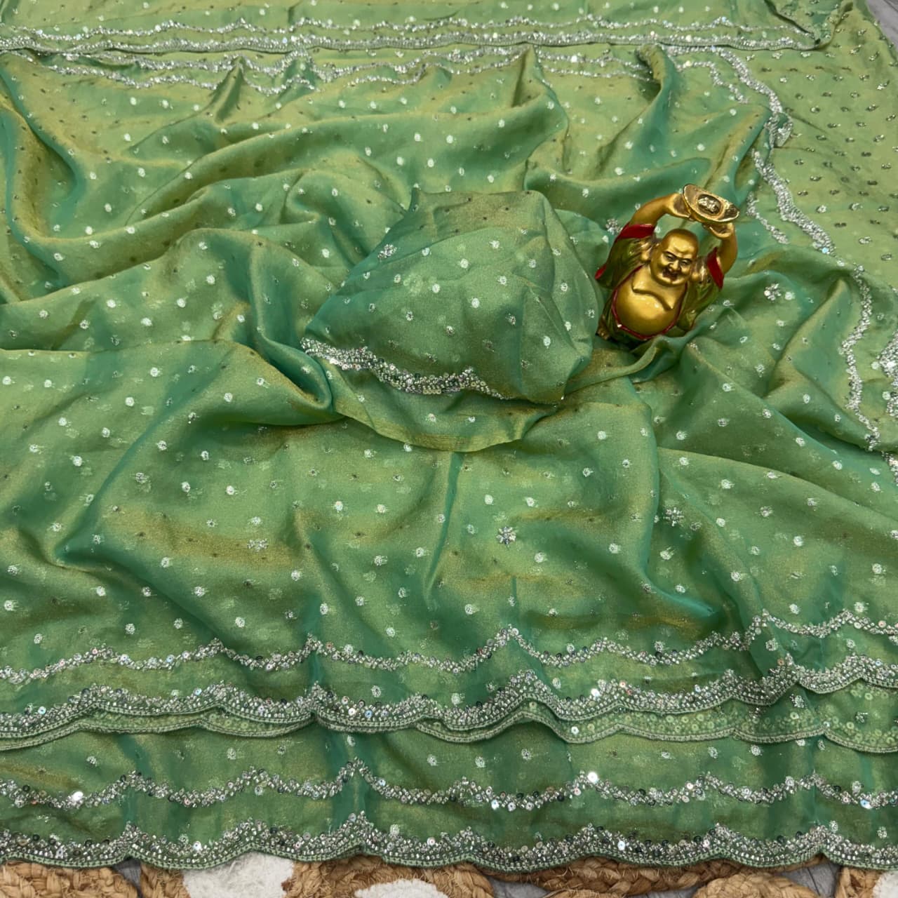 Kc 990 Fancy Silk With Sequence Worked Designer Saree Catalog — Wholesale Sarees, Vardan Ethnic wholesale from Surat — view 13