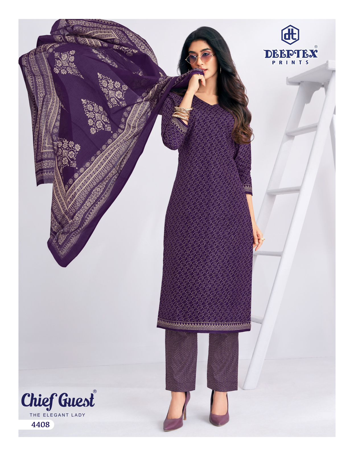 Deeptex Chief Guest Vol 44 Cotton Printed Fancy Dress Material — Wholesale Dress Material, Deeptex wholesale from Surat — view 6