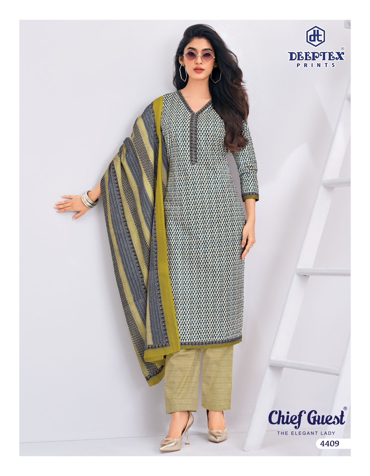 Deeptex Chief Guest Vol 44 Cotton Printed Fancy Dress Material — Wholesale Dress Material, Deeptex wholesale from Surat — view 15