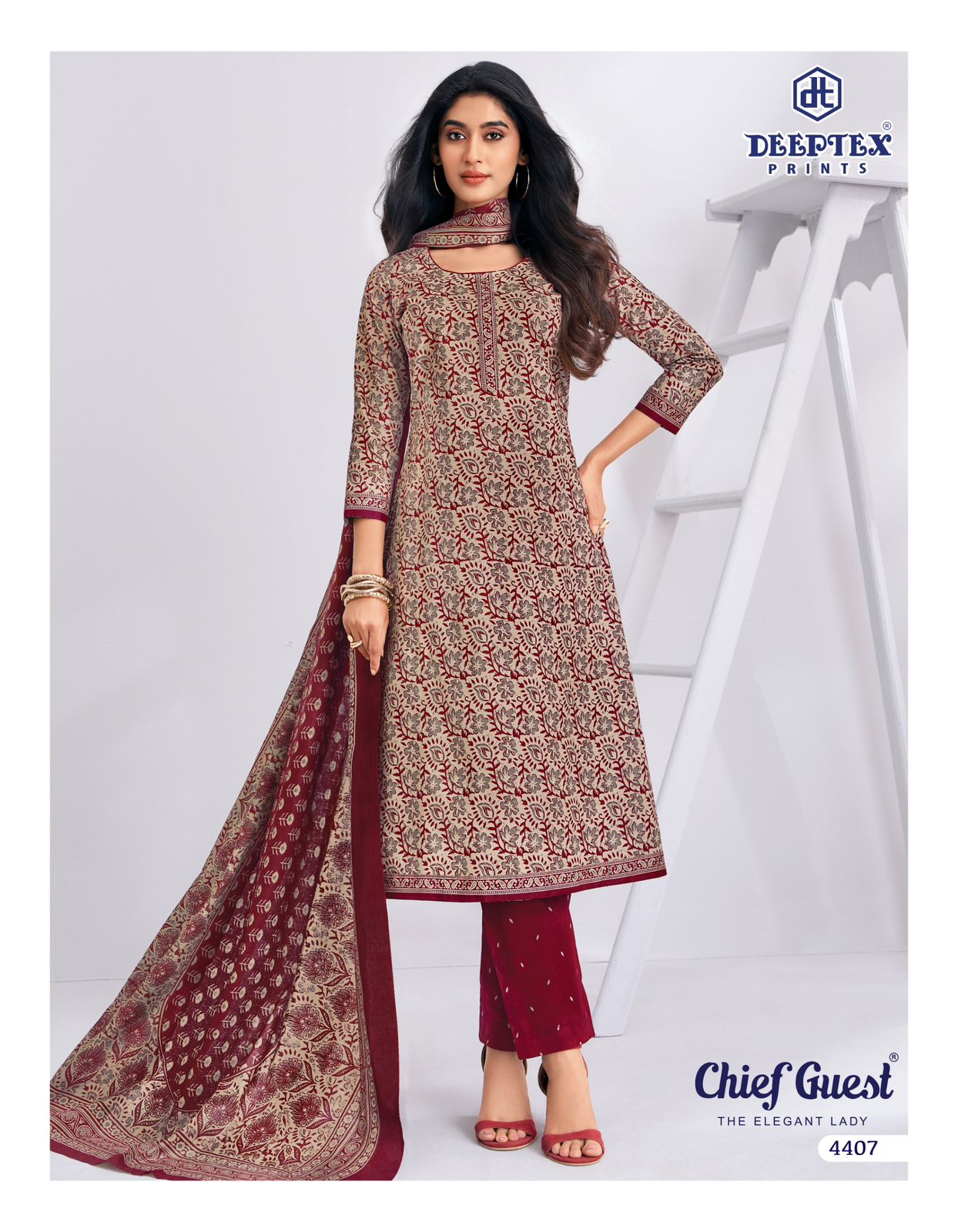 Deeptex Chief Guest Vol 44 Cotton Printed Fancy Dress Material — Wholesale Dress Material, Deeptex wholesale from Surat — view 14
