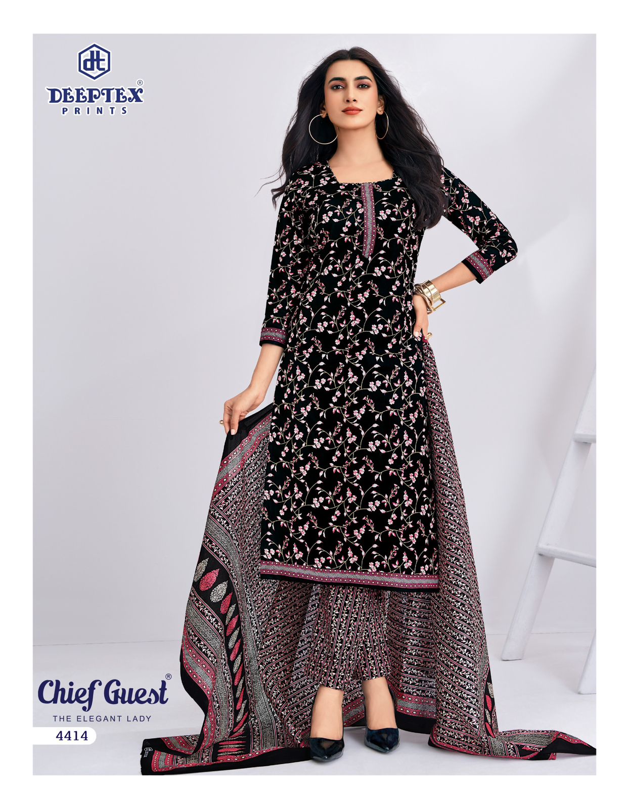 Deeptex Chief Guest Vol 44 Cotton Printed Fancy Dress Material — Wholesale Dress Material, Deeptex wholesale from Surat — view 13