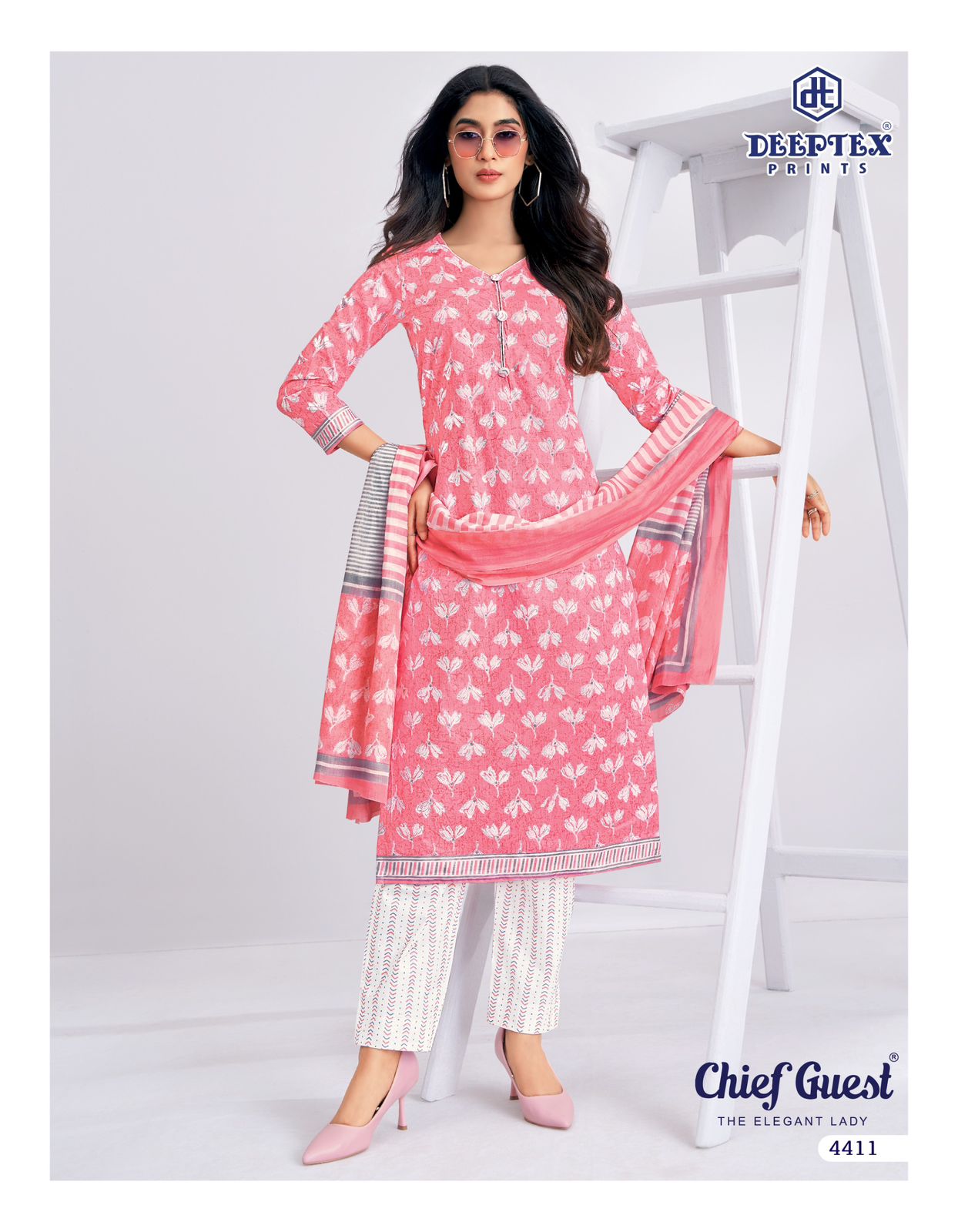 Deeptex Chief Guest Vol 44 Cotton Printed Fancy Dress Material — Wholesale Dress Material, Deeptex wholesale from Surat — view 10
