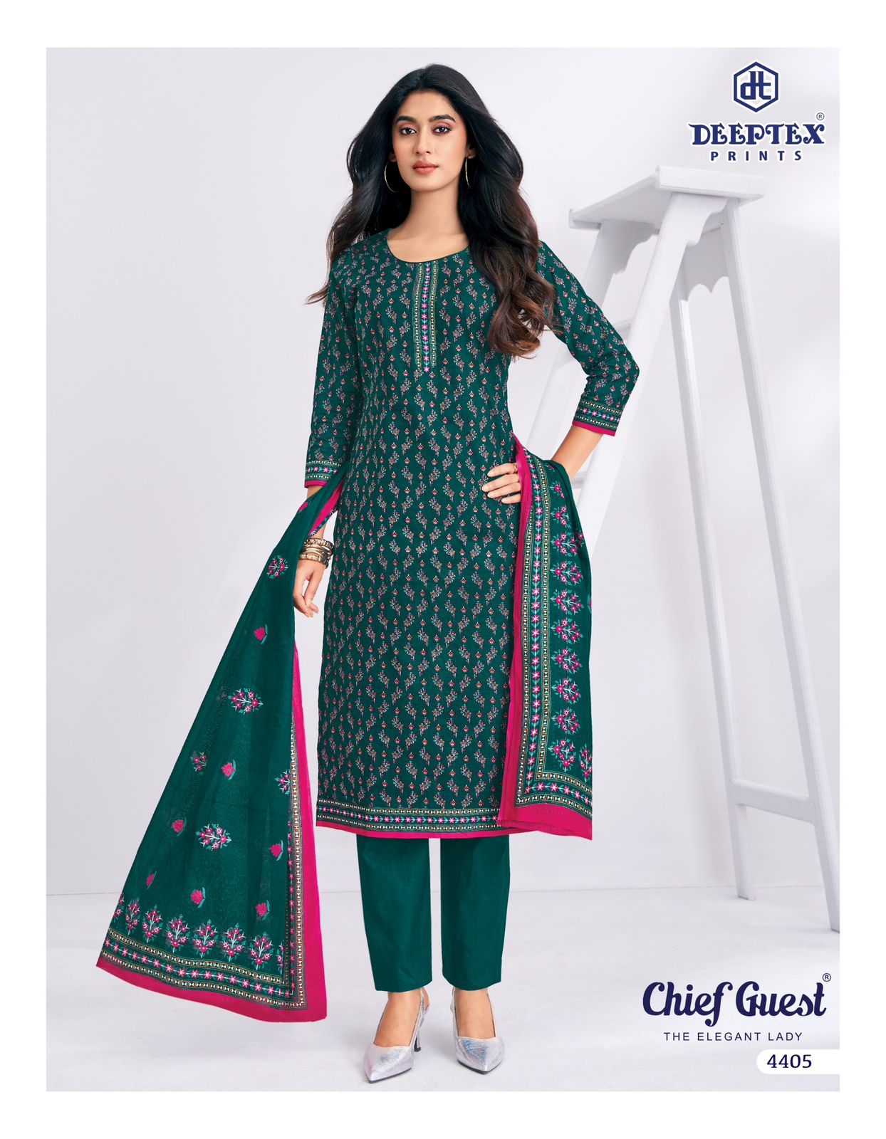 Deeptex Chief Guest Vol 44 Cotton Printed Fancy Dress Material — Wholesale Dress Material, Deeptex wholesale from Surat — view 9