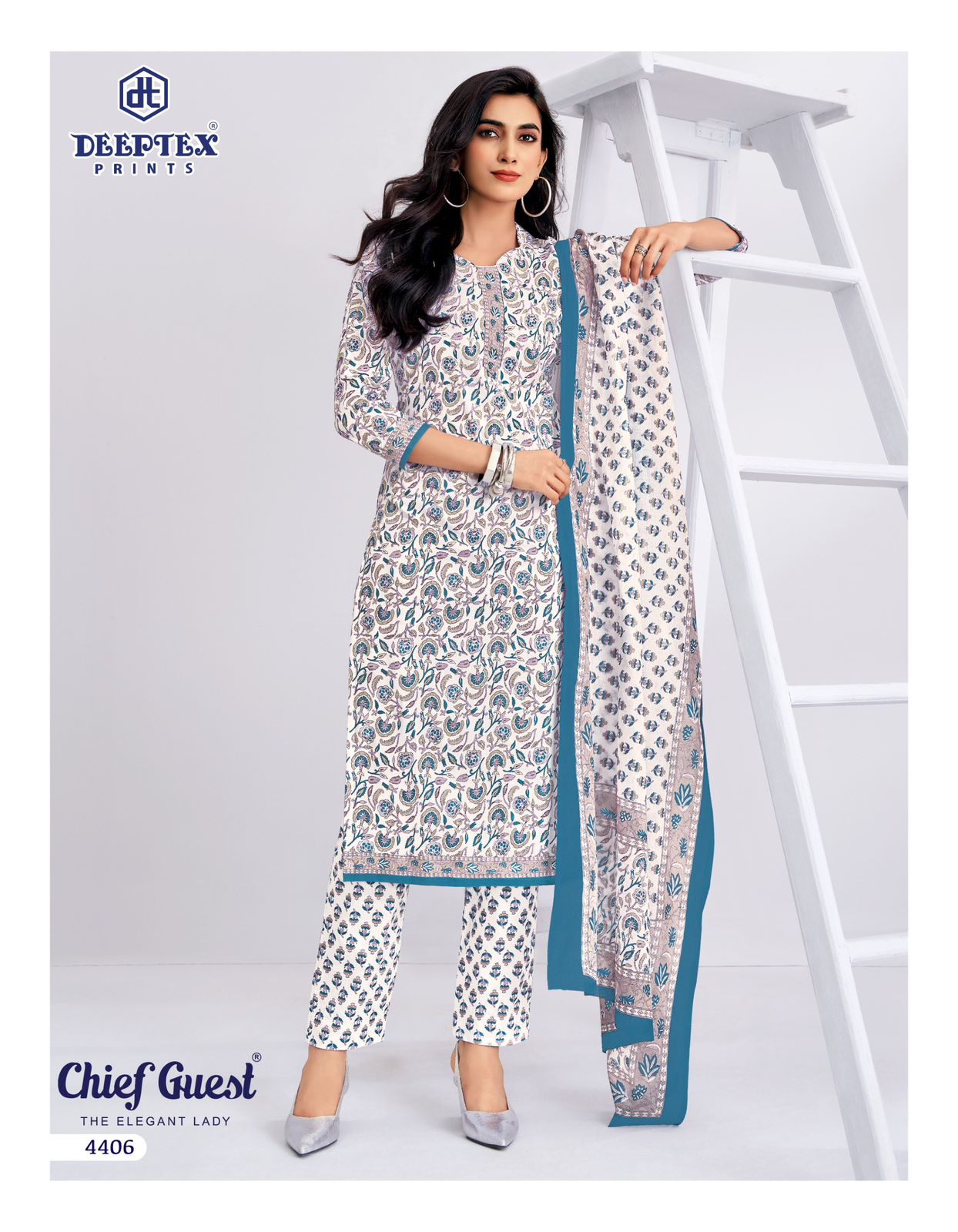 Deeptex Chief Guest Vol 44 Cotton Printed Fancy Dress Material — Wholesale Dress Material, Deeptex wholesale from Surat — view 8