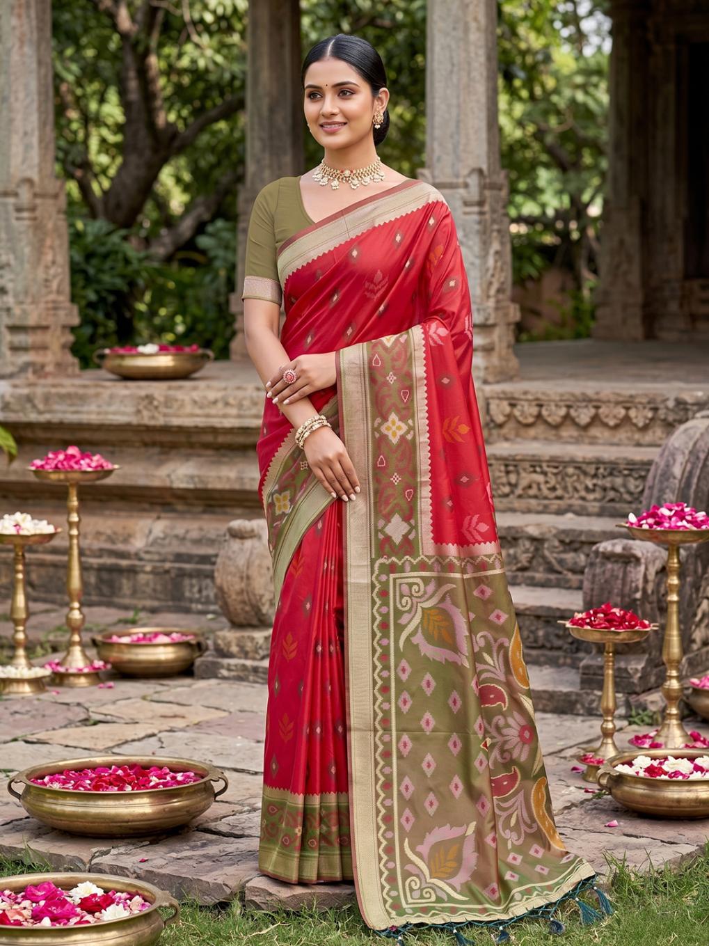 Ast Navya Silk Vol 6 Soft Silk Pochampalli Festival Saree — Wholesale Sarees, Vardan Ethnic wholesale from Surat — view 9