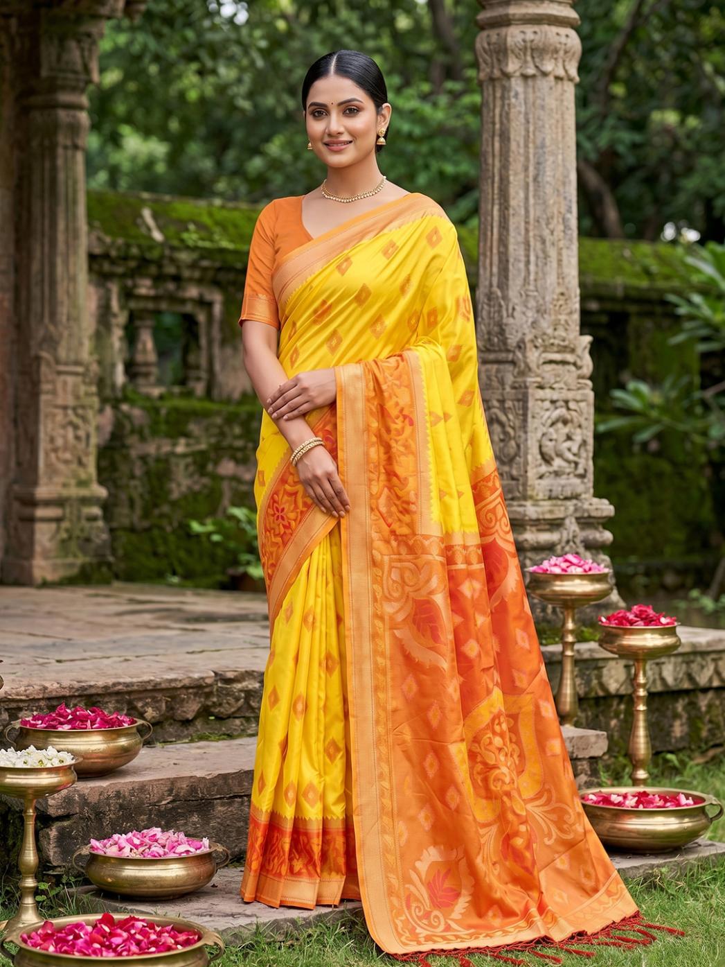Ast Navya Silk Vol 6 Soft Silk Pochampalli Festival Saree — Wholesale Sarees, Vardan Ethnic wholesale from Surat — view 3