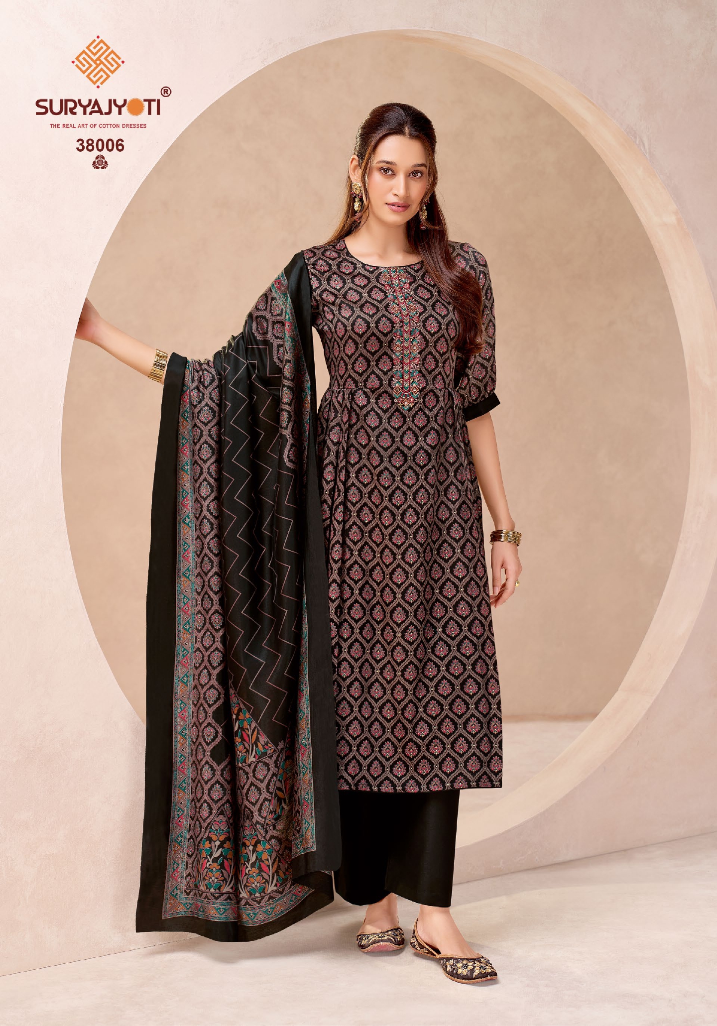 Suryajyoti Kalki Vol 38 Jam Satin Printed Dress Material — Wholesale Dress Material, Suryajyoti wholesale from Surat — view 7