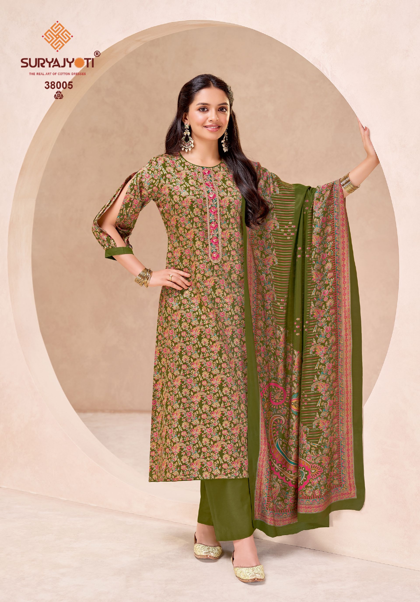 Suryajyoti Kalki Vol 38 Jam Satin Printed Dress Material — Wholesale Dress Material, Suryajyoti wholesale from Surat — view 3