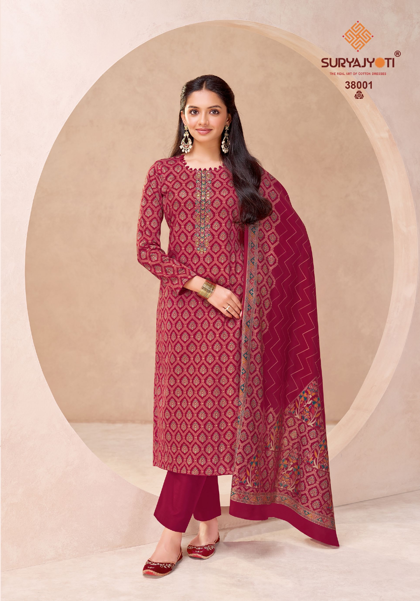 Suryajyoti Kalki Vol 38 Jam Satin Printed Dress Material — Wholesale Dress Material, Suryajyoti wholesale from Surat — view 2