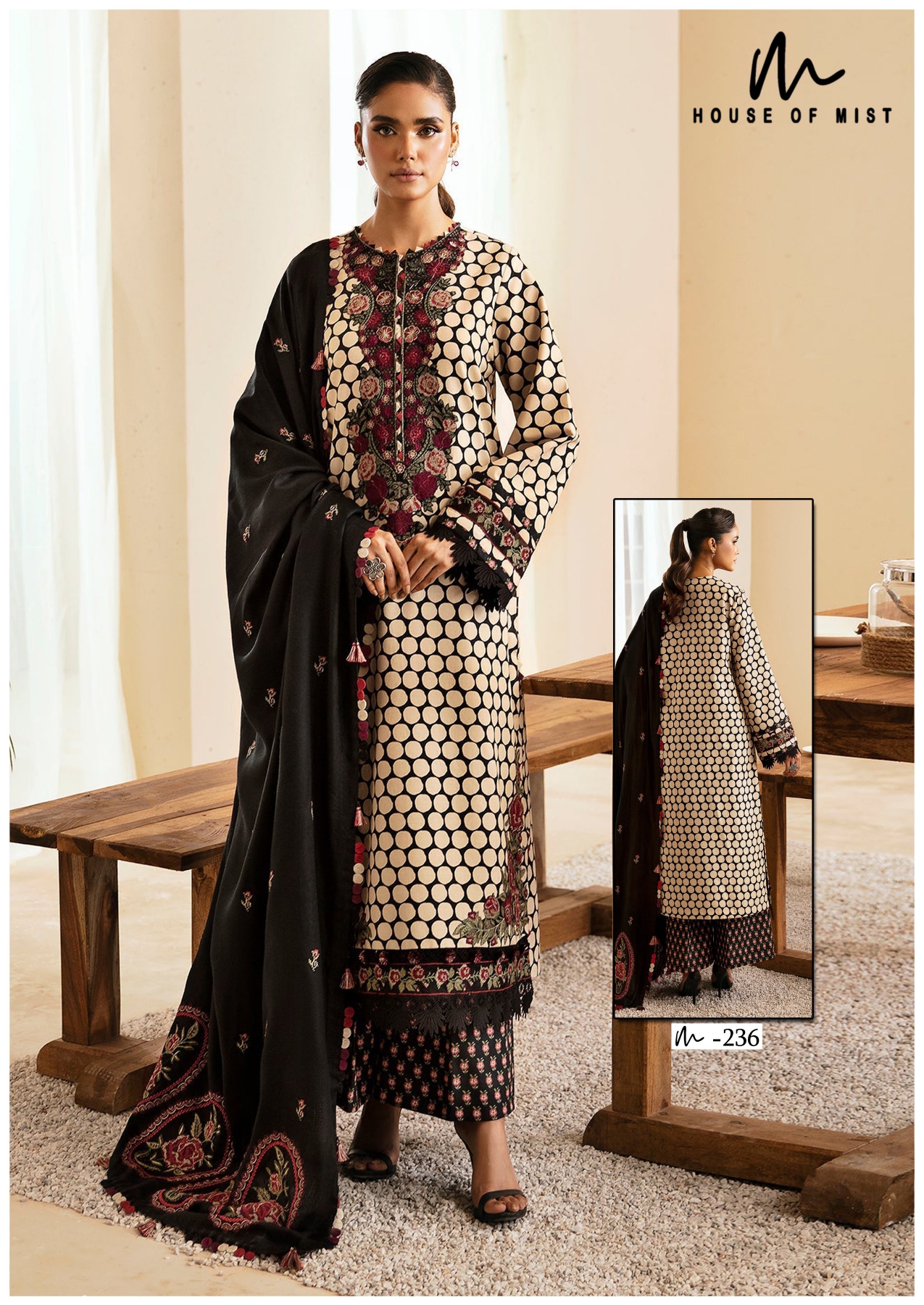 House Of Mist Ghazal Vol 24 Cotton Printed Karachi Dress Material — Wholesale Salwar Suits, Vardan Ethnic wholesale from Surat — view 5