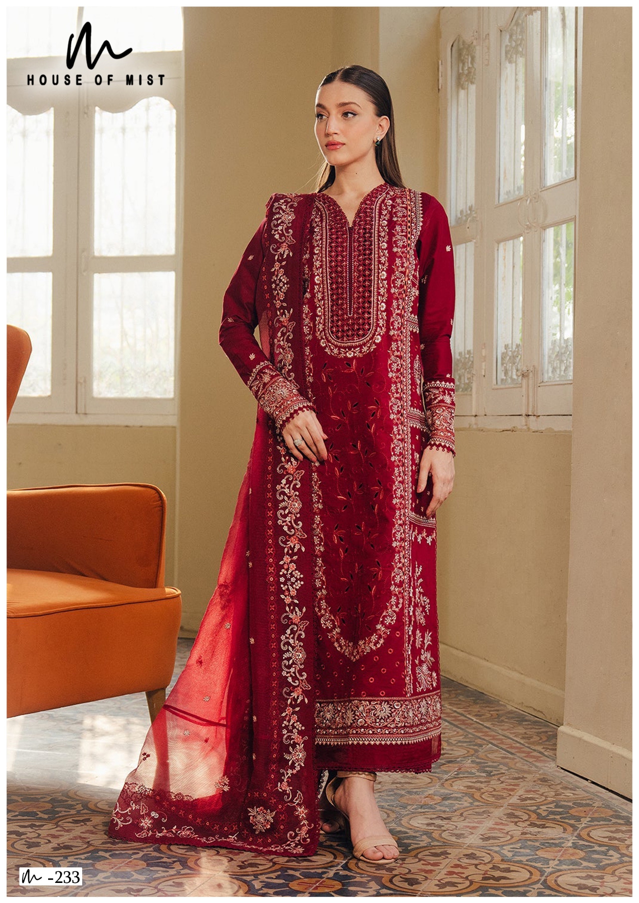 House Of Mist Ghazal Vol 24 Cotton Printed Karachi Dress Material — Wholesale Salwar Suits, Vardan Ethnic wholesale from Surat — view 3