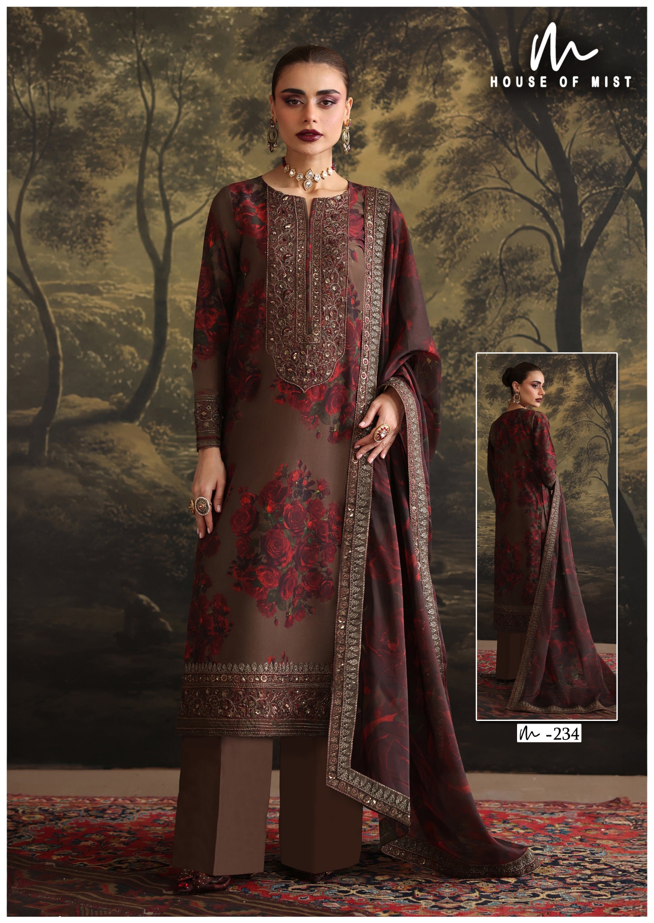 House Of Mist Ghazal Vol 24 Cotton Printed Karachi Dress Material — Wholesale Salwar Suits, Vardan Ethnic wholesale from Surat — view 2