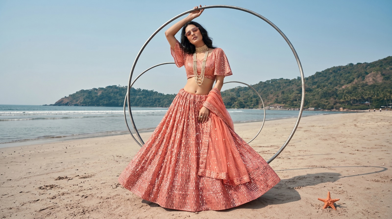Kb Series 8101 Butterfly Net Sequence Worked Lehenga Choli — Wholesale Lehenga, Vardan Ethnic wholesale from Surat — view 7