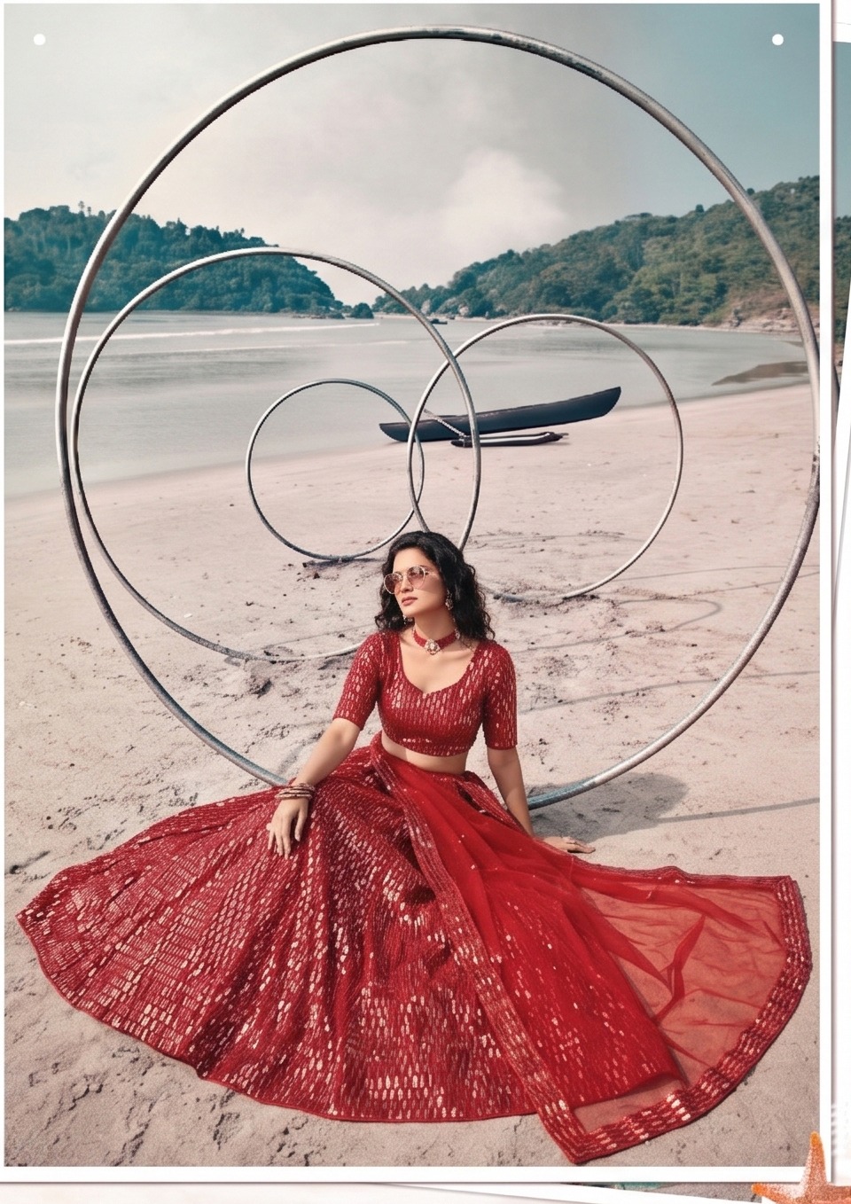 Kb Series 8101 Butterfly Net Sequence Worked Lehenga Choli — Wholesale Lehenga, Vardan Ethnic wholesale from Surat — view 5