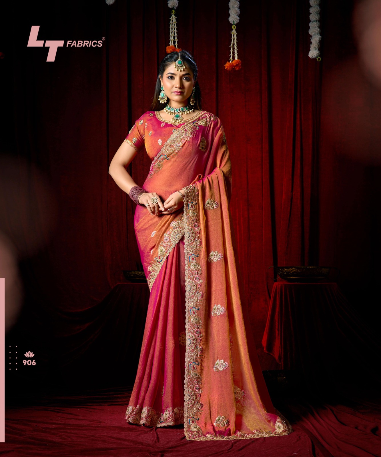 LT Fashion Jimmy Vol-09 Designer Sarere With Fancy Blouse Collection